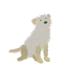 カラフルな犬のイラスト