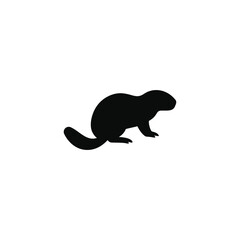 Beaver Silhouette Vector Rodent Animal Wildlife Illustration