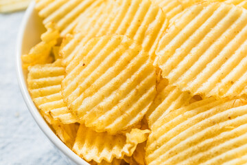Homemade Ruffled Crinkle Cut Potato Chips