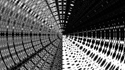Abstract Black and White Circular Pattern