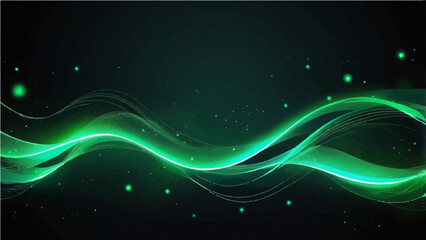 Futuristic glowing blue abstract background with light waves and space design