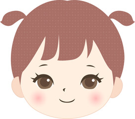 正面を向いた幼い女の子