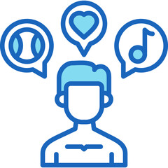 Personal Interest blue icon