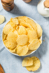 Homemade Ruffled Crinkle Cut Potato Chips