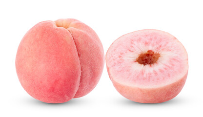 Peach isolated on transparent png (Image from camera)