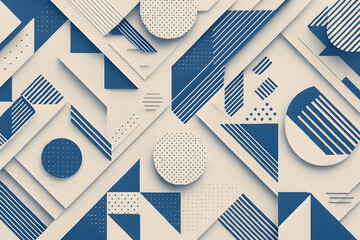 青とベージュの抽象ジオメトリック背景