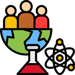 Citizen Science lineal color icon