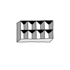 hand-drawn-3d-geometric-grid-optical-illusion