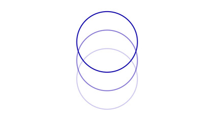 Minimalist Abstract Design of Cascading Fading Circles with Blue-Purple Gradient