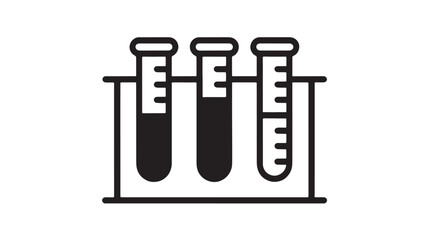 Three laboratory test tubes with dark liquid stand in a rack, representing scientific research and analysis.