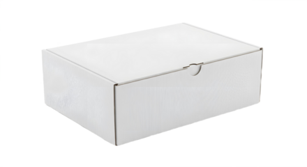 Plain White Cardboard Box Minimalist Packaging for E Commerce Shipping Product Display or Brand Mockup Design, png