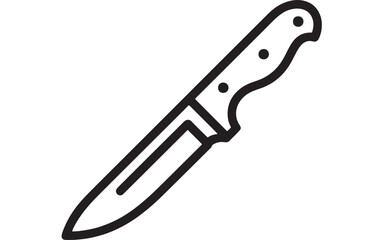 Sharp kitchen knife with a sturdy handle, ready for culinary tasks