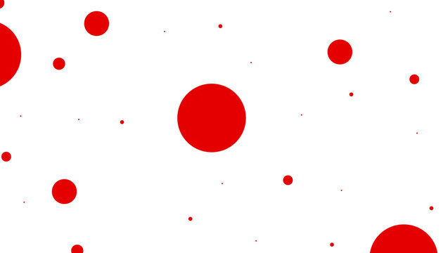 Un fond blanc &agrave; points rouge.