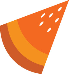 Minimalist Watermelon Slice Vector – Flat Summer Fruit Illustration Icon