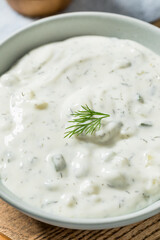Healthy Homemade Cucumber Tzatzki Yogurt Sauce