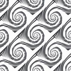 Seamless Maori spiral Koru vector pattern, flowing curves, symbolic growth motif, cultural decorative design