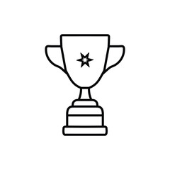 Trophy Cup Vector Icon Winner Award Achievement Illustration