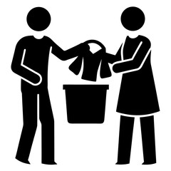 man and woman recycling