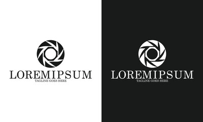 Fototapeta premium Aperture Iris Vector Art Minimalist Logo Design Vision Graphic Concept. Brand Identity Icon Creative Symbol Sign. Photographer Company Illustration PNG.