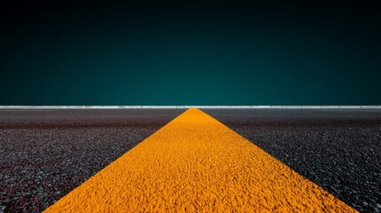 Bright yellow delineating traffic lanes on asphalt road surface guiding vehicle movement and enhancing safety.