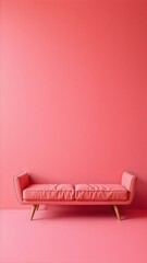 Minimalist Pink Sofa in Modern Interior Design