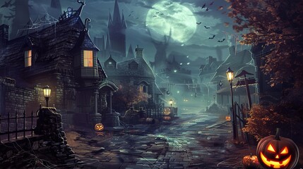 Spooky & Vibrant Street Halloween Scene: A Tapestry of Costumed Revelers, Glowing Jack-O&rsquo;-Lanterns, and Festive Cheer
This image captures the electric energy of a Halloween street, where costumed crow