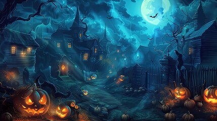 Spooky & Vibrant Street Halloween Scene: A Tapestry of Costumed Revelers, Glowing Jack-O&rsquo;-Lanterns, and Festive Cheer
This image captures the electric energy of a Halloween street, where costumed crow