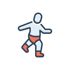 Color illustration icon for kid