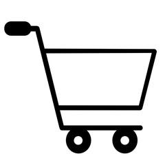 shopping cart isolated on white