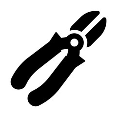 Black silhouette of garden pruning shears silhouette