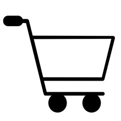 shopping cart isolated on white