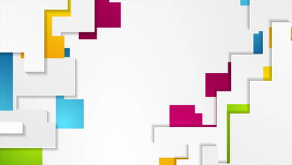 Fototapeta premium Colorful geometric abstract tech background