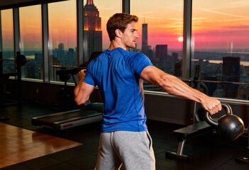 Urban Workout, Kettlebell Strength Fitness with a View, Cityscape Power