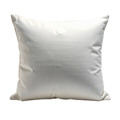 Isolated soft fabric cushion pillow with textured surface, centered on a transparent background