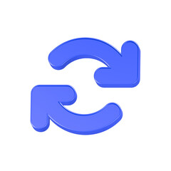 refresh cycle icon 3d rendering