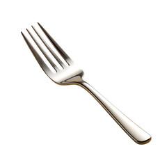 Silver Fork Isolated on Transparent Background