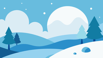 Obraz premium Winter Snowy Landscape Collage with Soft Textures Illustration