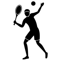 tennis player silhouette