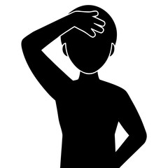 vector silhouette of a man