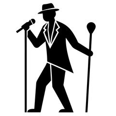 man with microphone