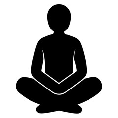 silhouette of a man meditating