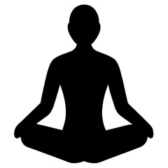 silhouette of a man meditating