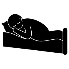 illustration of a man sleeping in a chair
