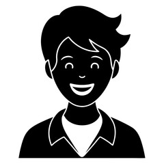 vector illustration of a man with long hair