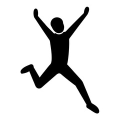 silhouette of jumping man