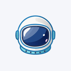 Fototapeta premium Blue Astronaut Helmet Vector