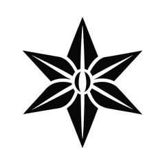 Coffee Art Star Outline Icon Vector Illustration