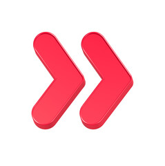 Forward fast icon 3d rendering 