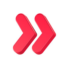 Forward fast icon 3d rendering 