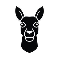 Llama Face Icon Vector Illustration